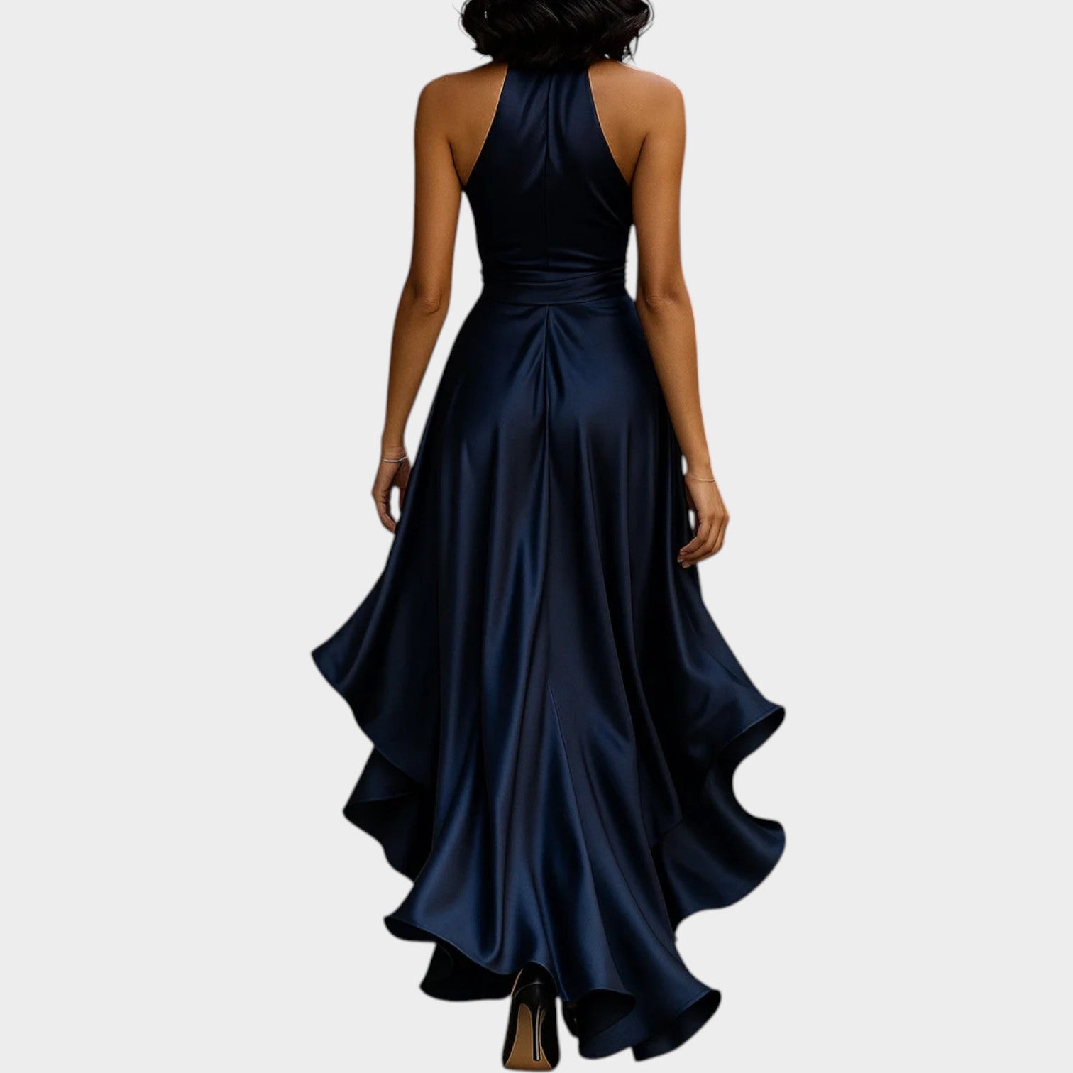 Elegant Halter Wrap Maxi Dress