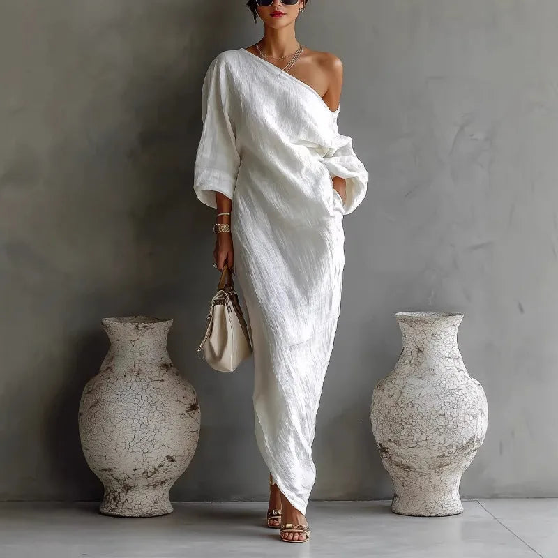 Anastasia | Women's Asymmetrical One-Shoulder Maxi Dress