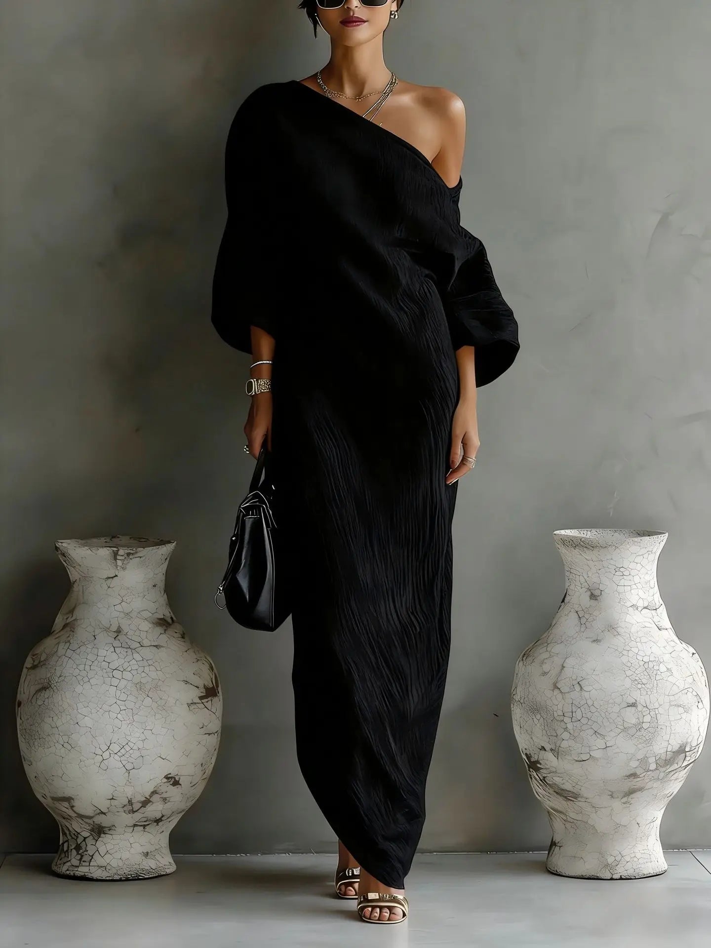Anastasia | Women's Asymmetrical One-Shoulder Maxi Dress