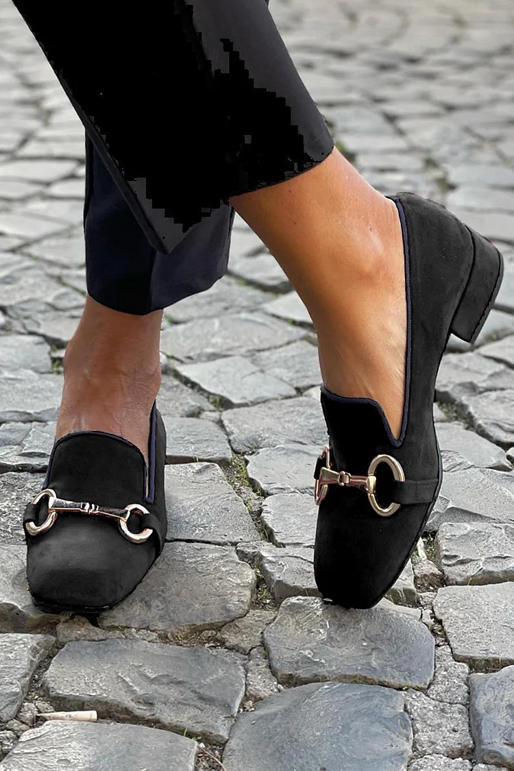 Arden | Women's Black Horsebit Loafer Flats
