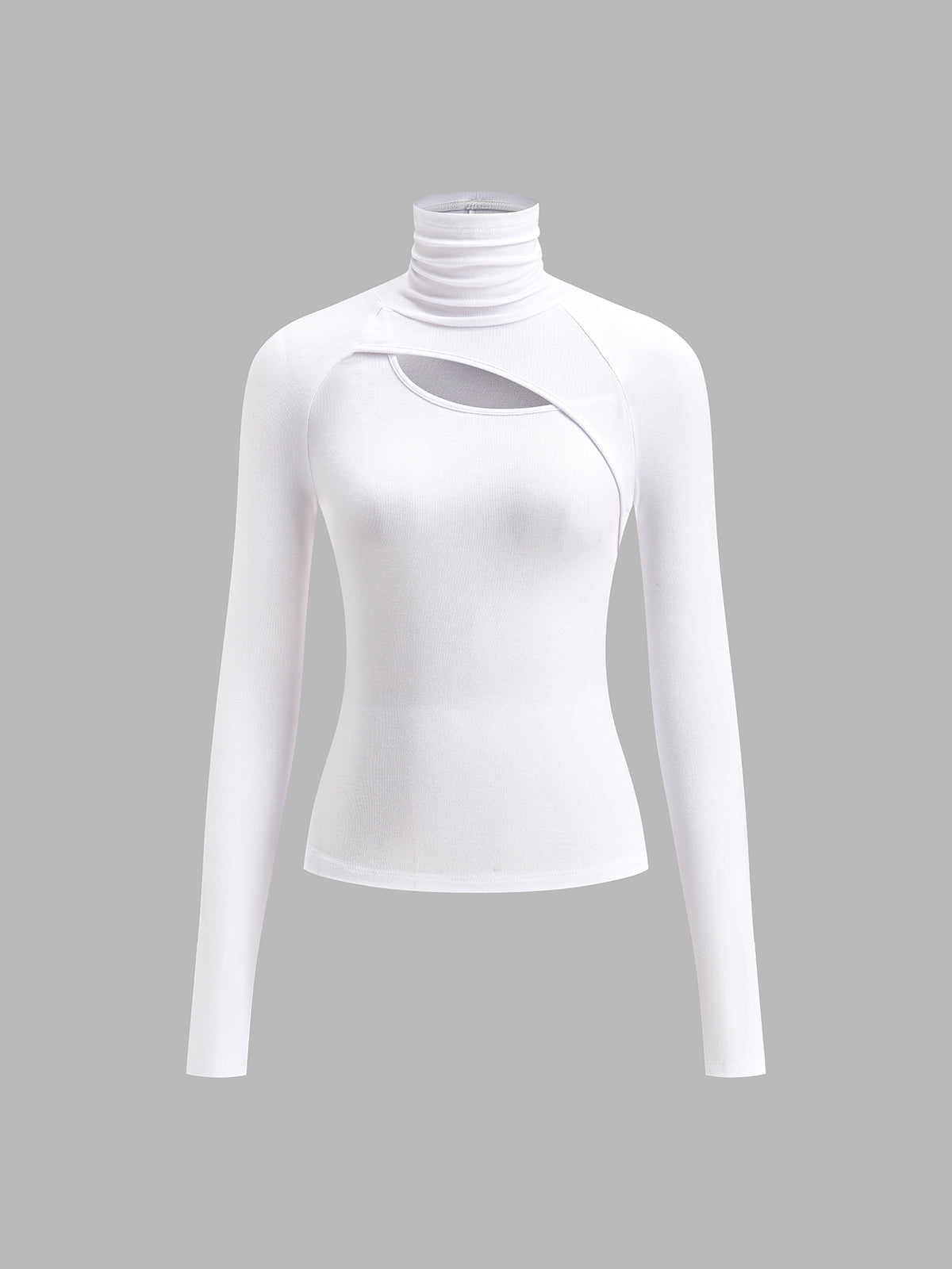 Ravena | Women's Fitted Long Sleeve Turtleneck with Cutout Detail - Perfect for Night Out