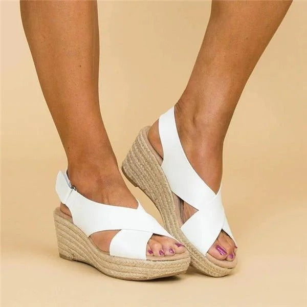 Paloma | Women's Cross-Strap Espadrille Wedge Sandals