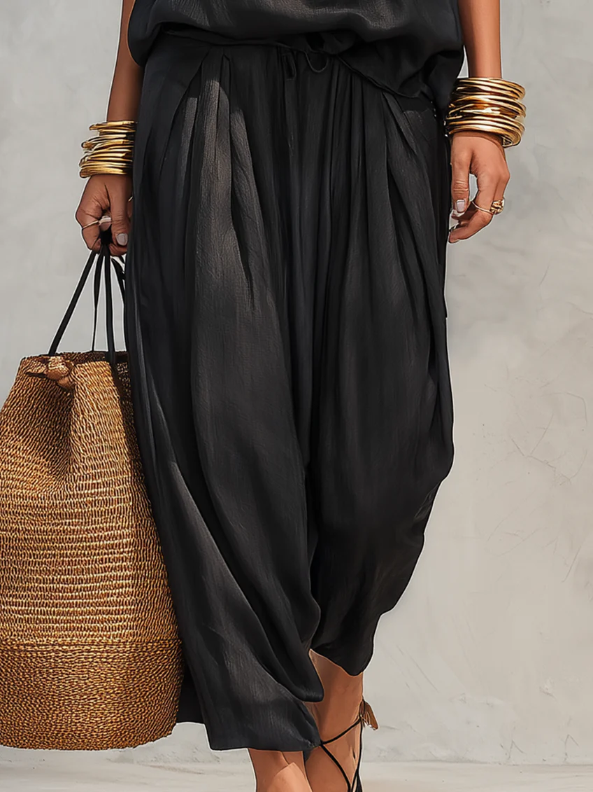 Bianca | Women's Halter Neck Cowl Neck Two-Piece Set