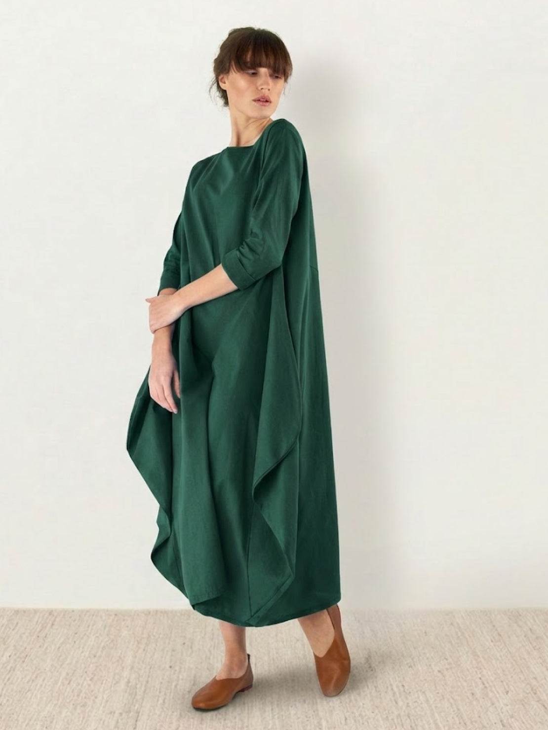Serena | Women's Bohemian Oversized Maxi Dress with 3/4 Sleeves