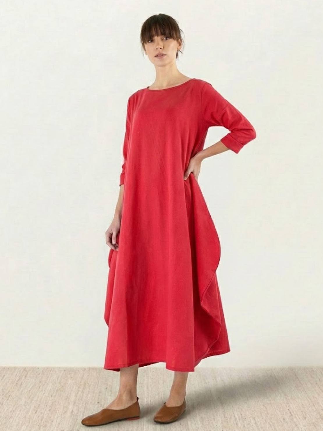 Serena | Women's Bohemian Oversized Maxi Dress with 3/4 Sleeves