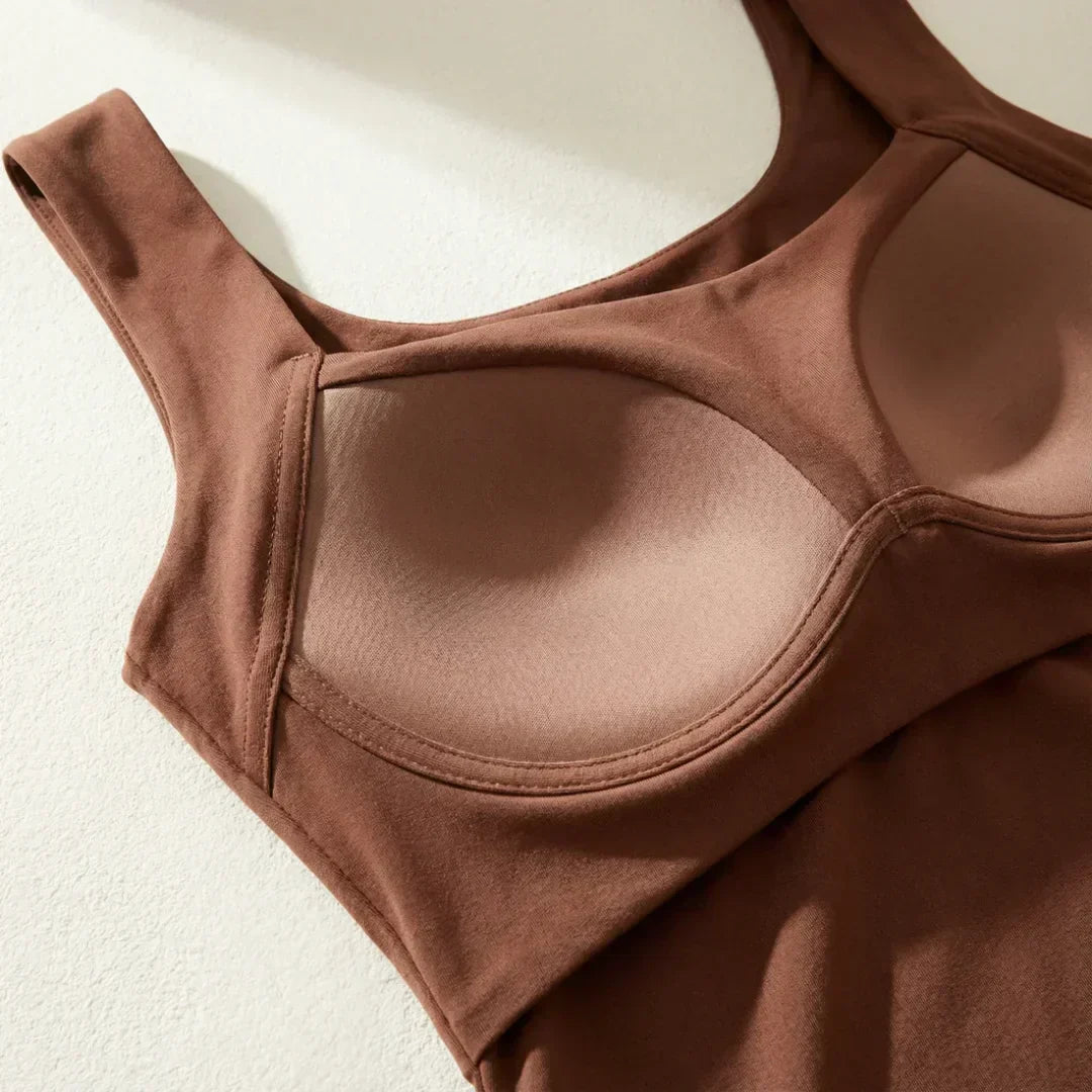 Calista | Women's Square Neck Tank Top with Built-In Bra