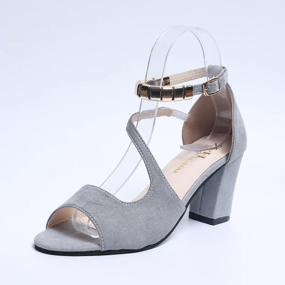 Camille | Women's Block Heel Sandals with Ankle Strap