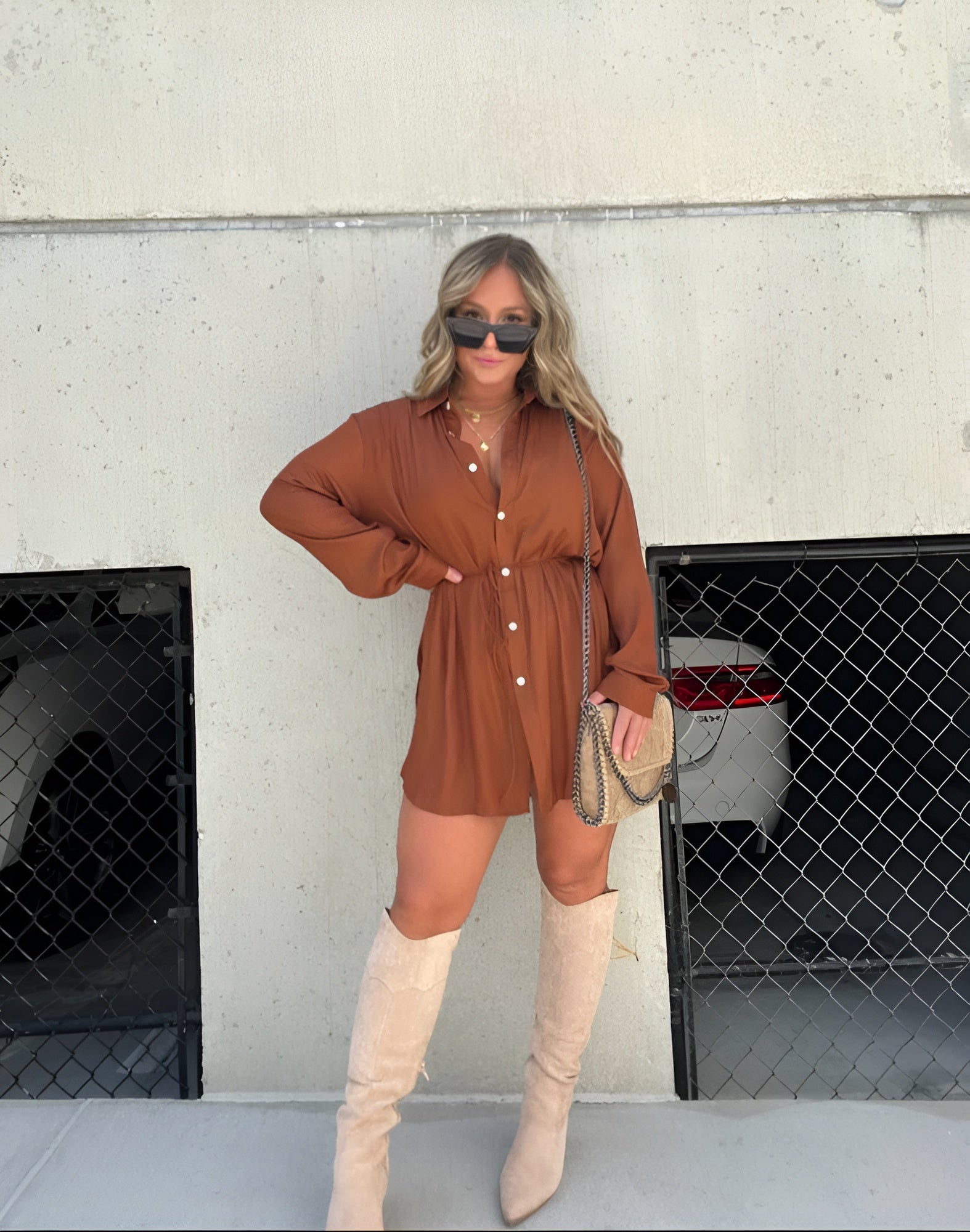 Catalina | Women's Long Sleeve Button-Up Shirt Dress