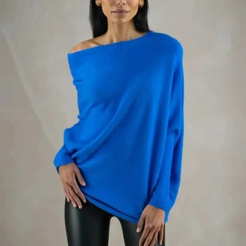 Celestina | Women's Long Sleeve Off-Shoulder Sweater