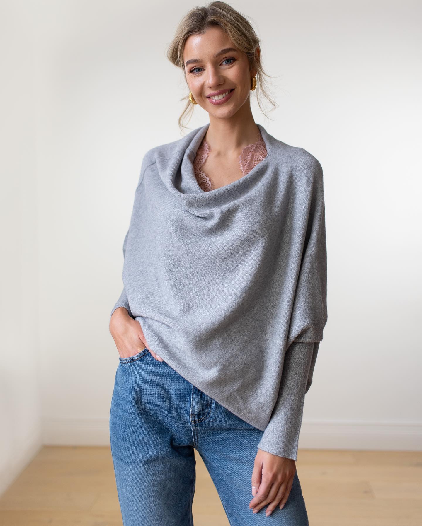 Celestina | Women's Long Sleeve Off-Shoulder Sweater