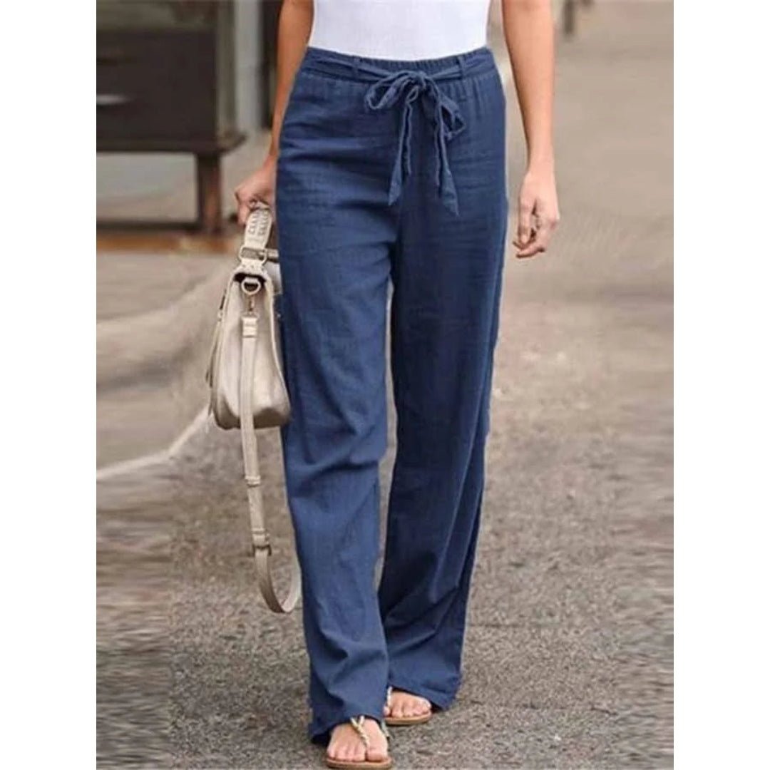 Clementina | Women's Wide Leg Pants with Drawstring