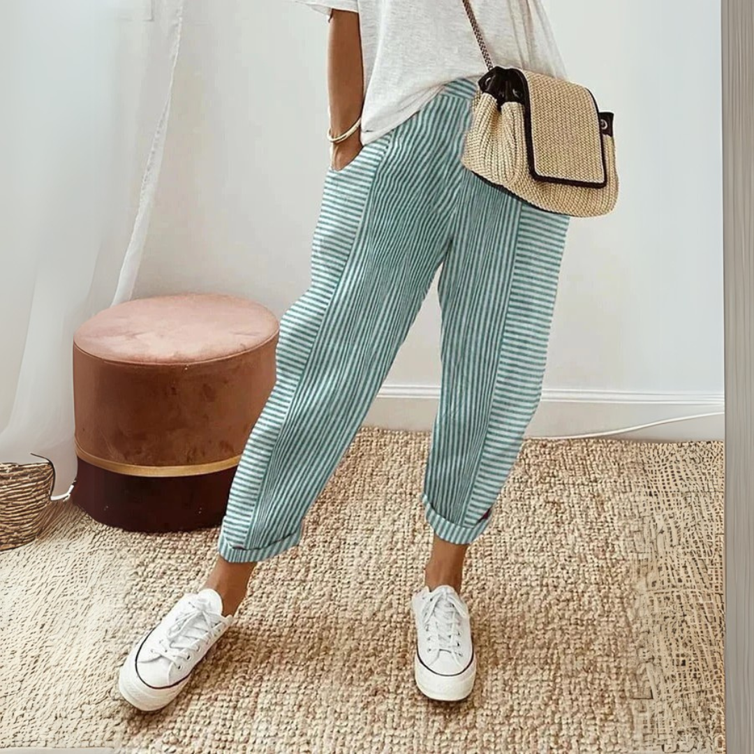 Clementina | Women's Striped Wide-Leg Trousers