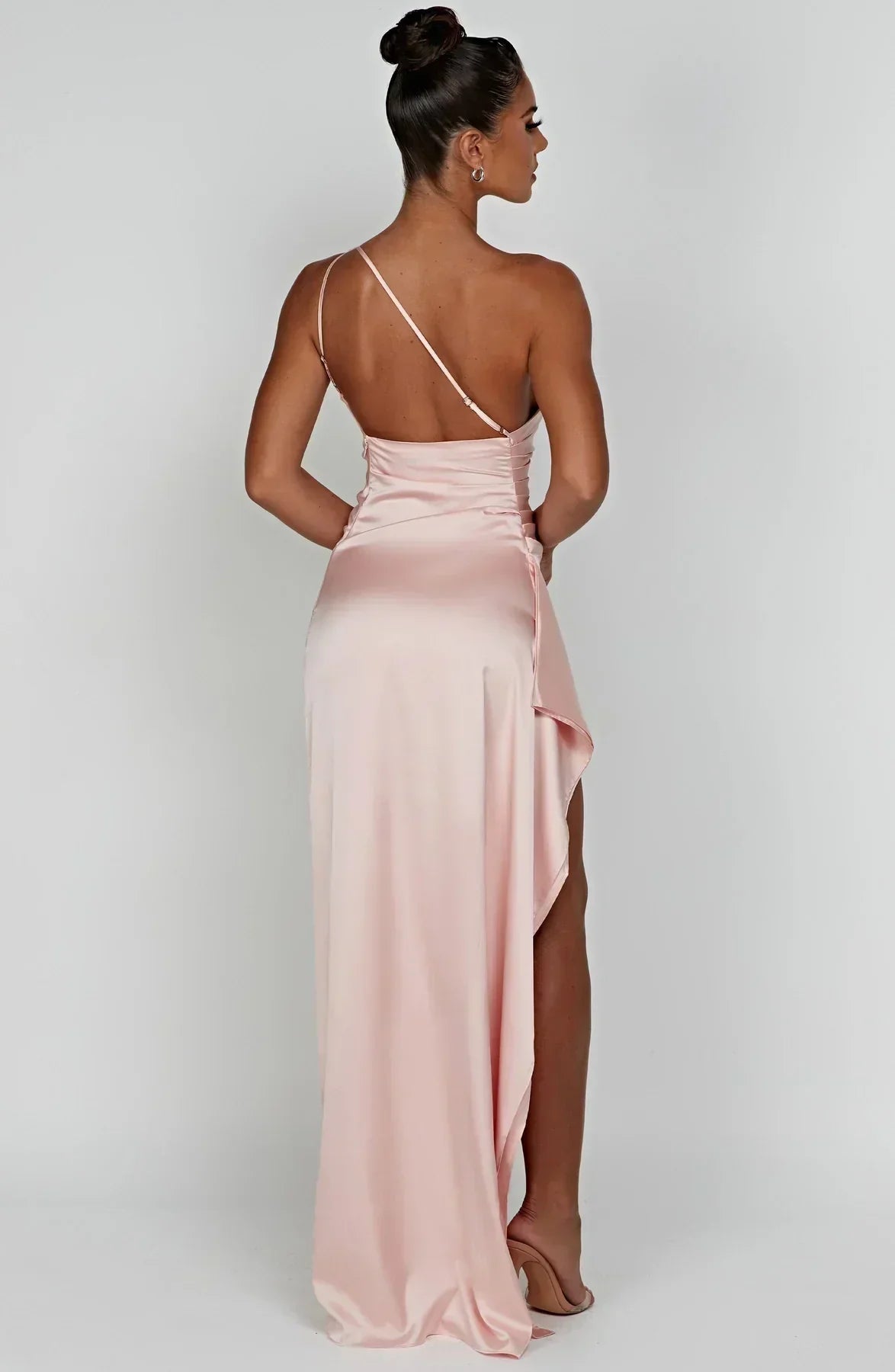 Fallon | Women's Ruched One-Shoulder Maxi Dress