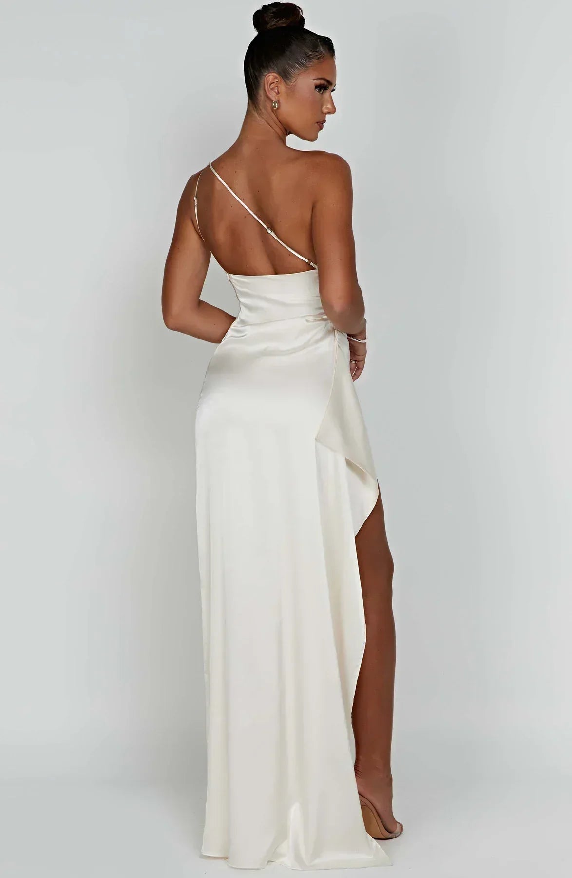 Fallon | Women's Ruched One-Shoulder Maxi Dress
