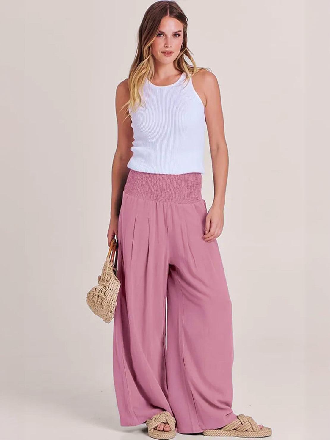 Dune | Women's High-Waisted Wide-Leg Pants with Smocked Waist