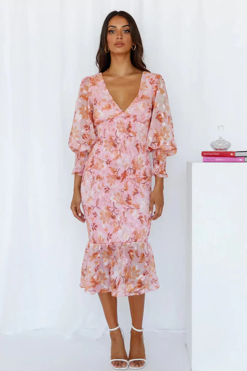 Julia | Floral Evening Dress for Women - Perfect for Wedding Guests