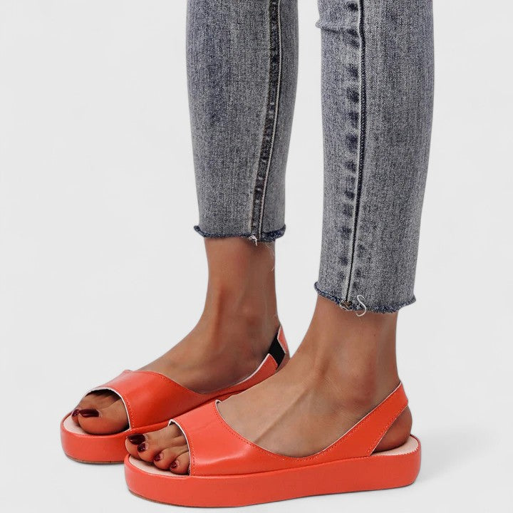 Sunny | Women's Slingback Wedge Sandals with Open Toe