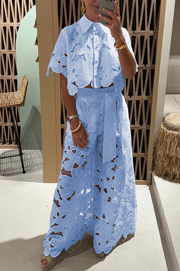 Isadora | Women's Ruffled Maxi Dress with Eyelet Detail