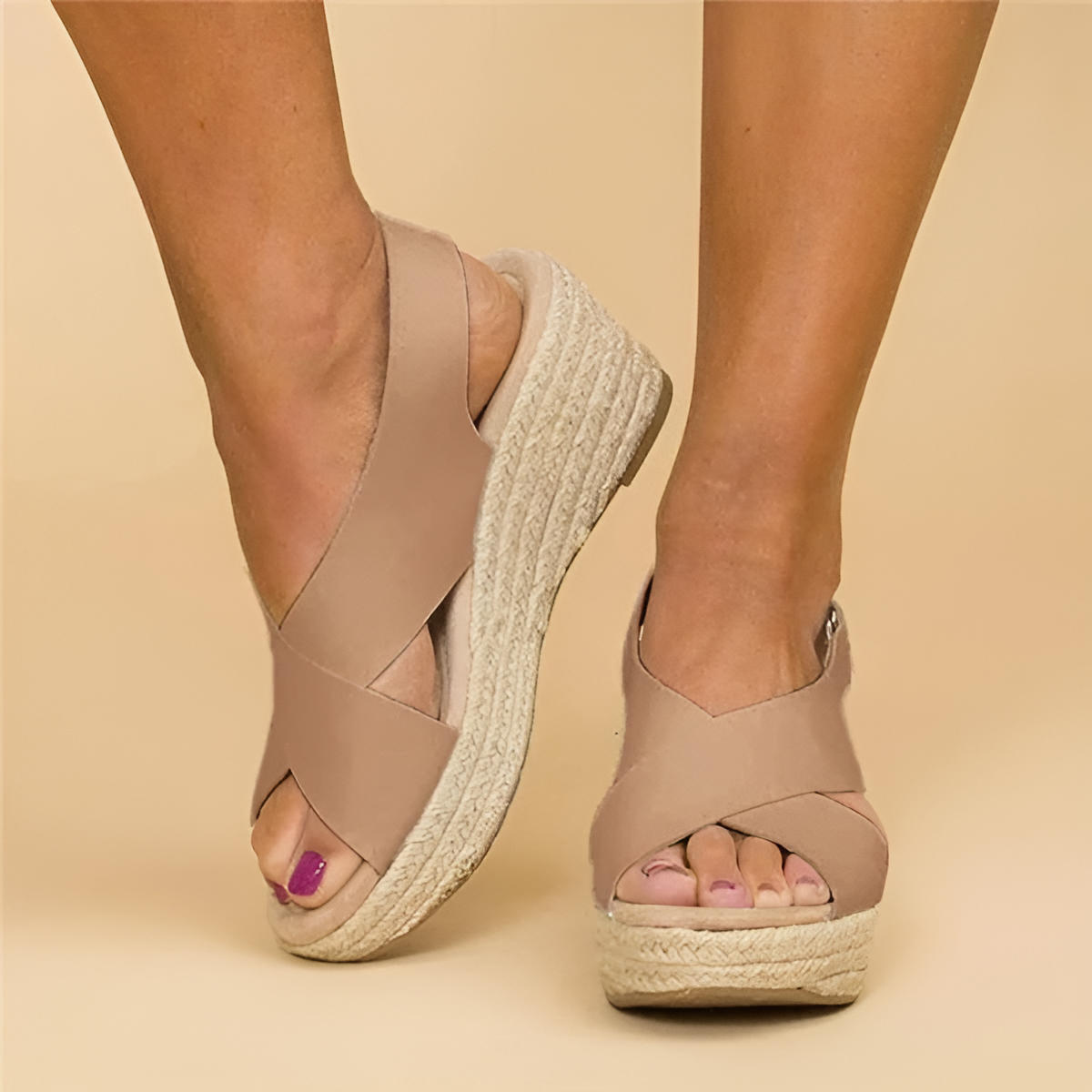 Paloma | Women's Cross-Strap Espadrille Wedge Sandals