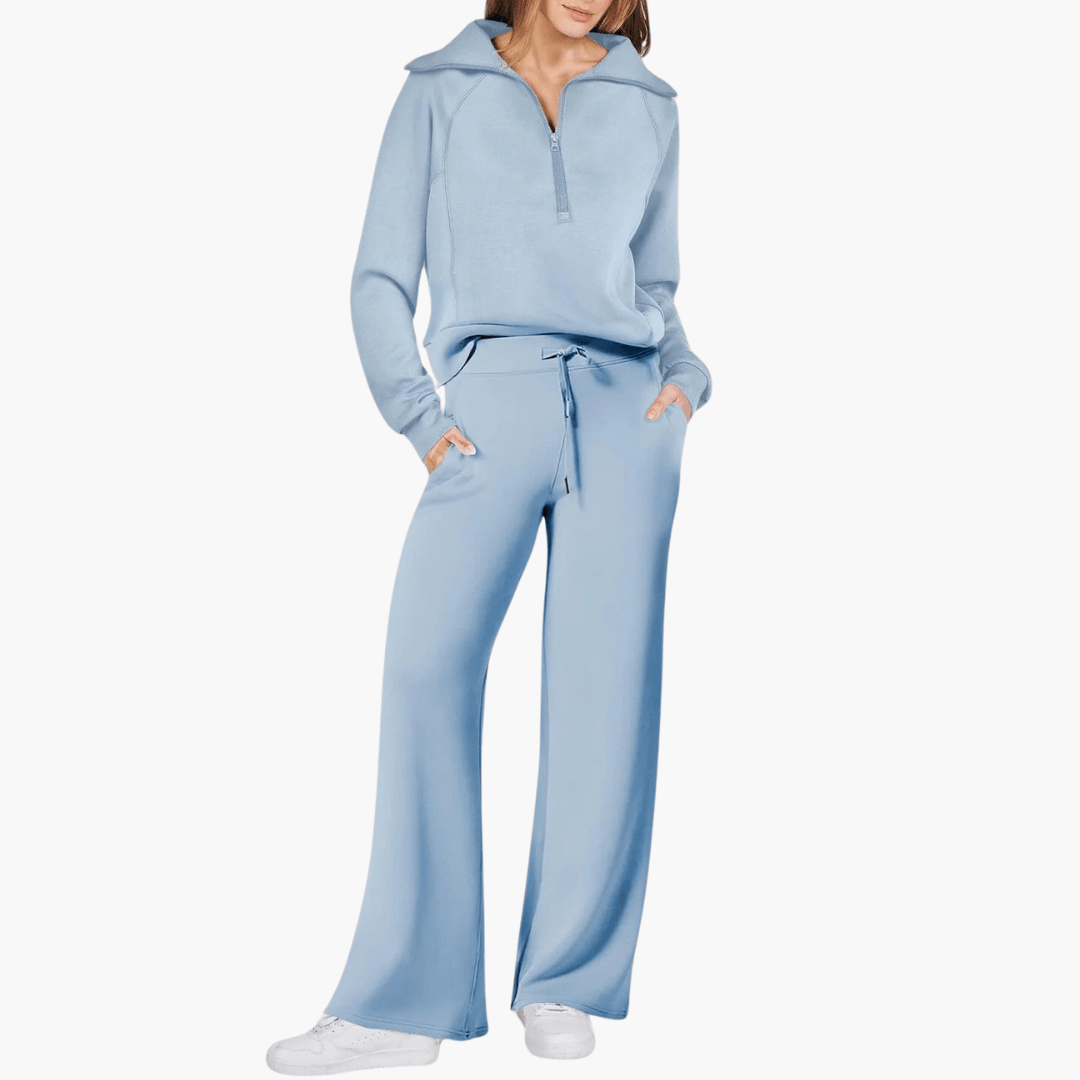 Magnolia | Women's Wide Leg Lounge Set with Zip-Up Hoodie