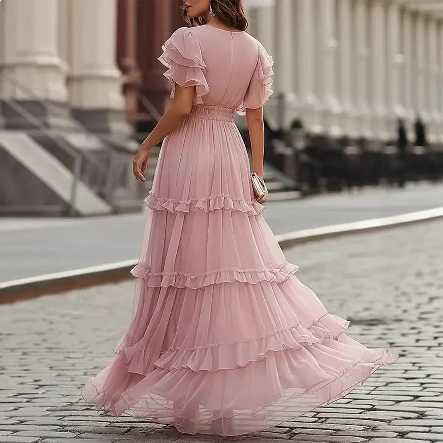 Romantic Ruffle Tier Maxi Dress