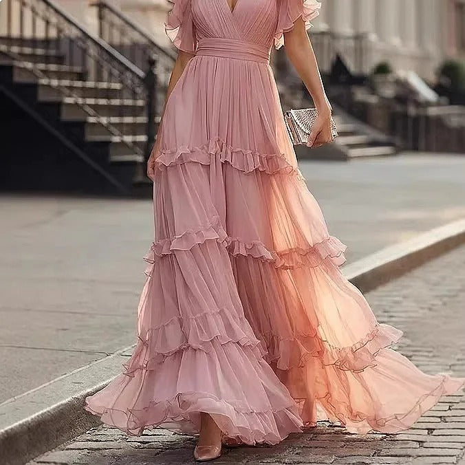 Romantic Ruffle Tier Maxi Dress
