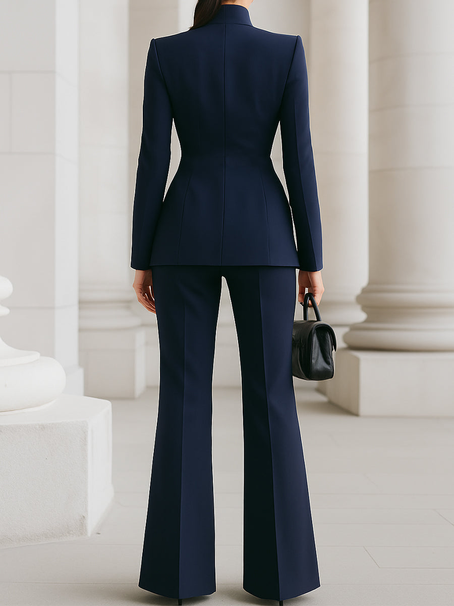 Mirabella | Women's Navy Blazer and Pants Ensemble