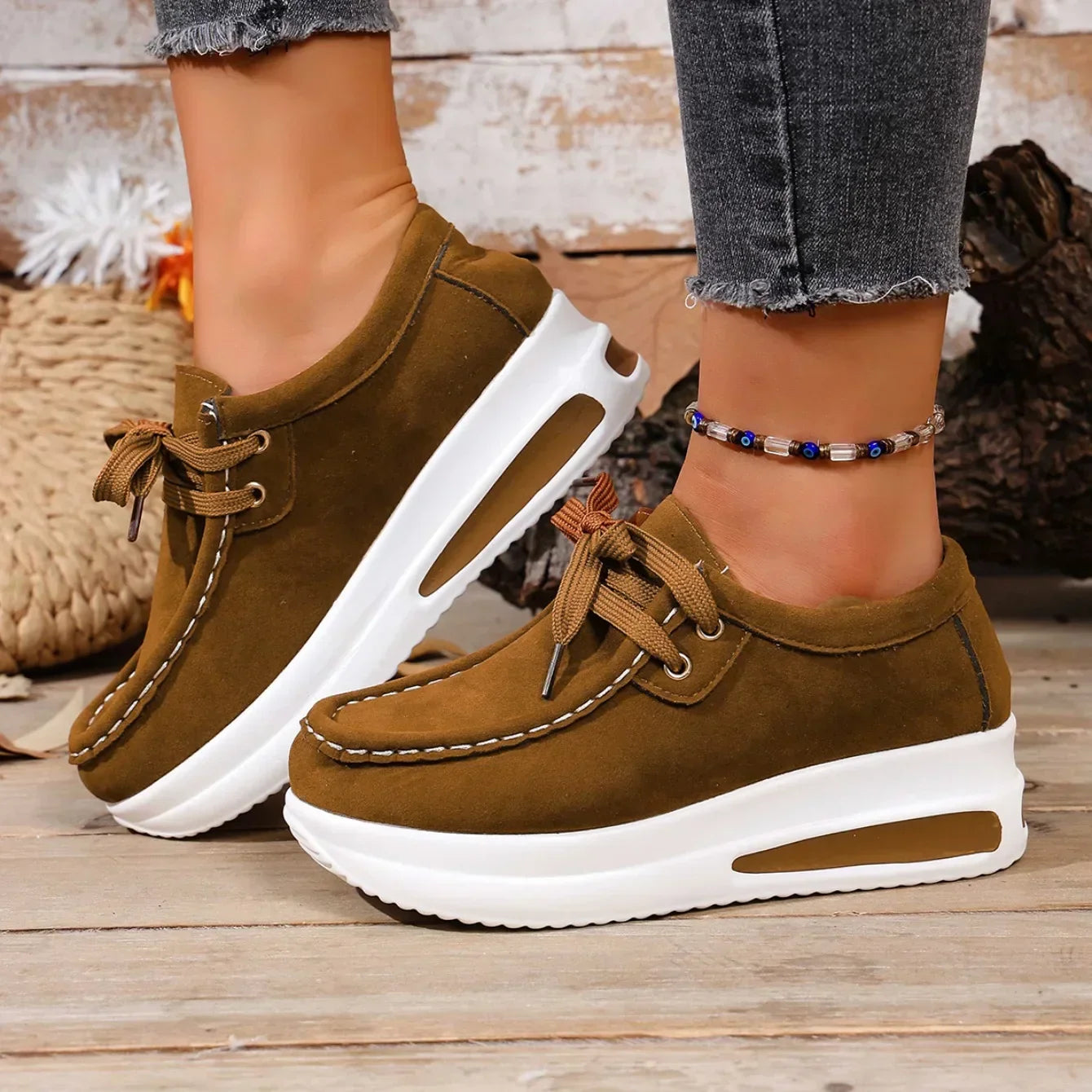 Nadia | Women's Lace-Up Platform Sneakers