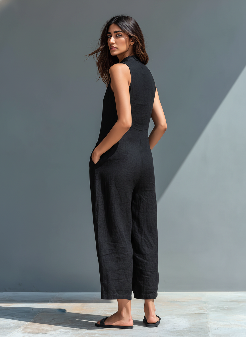 Naomi | Women's Sleeveless Wide-Leg Jumpsuit