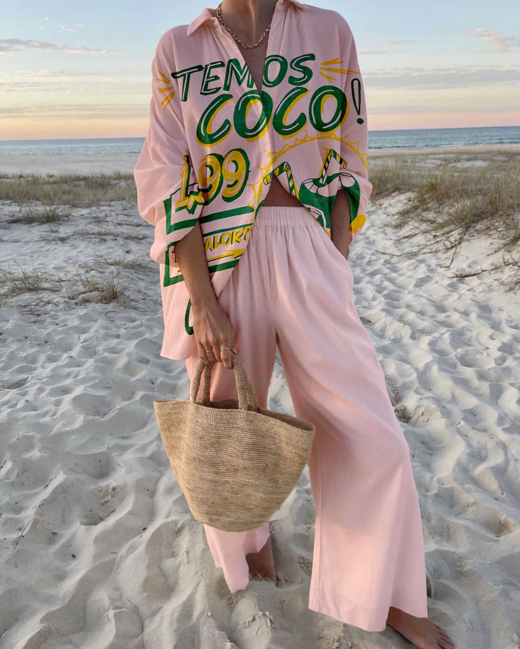 Noelle | Women's Long Sleeve Printed Two-Piece Set