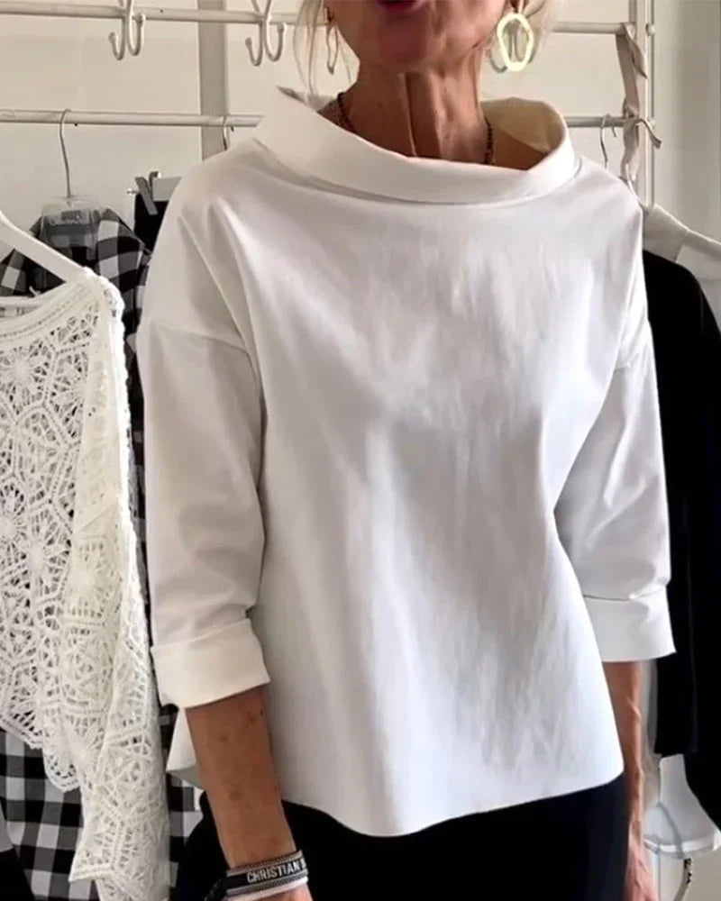 Maya | Women's Casual Top with Bateau Neck and 3/4 Sleeves