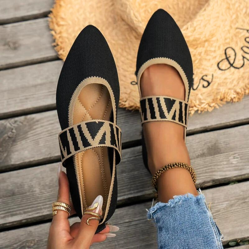 Ophelia | Women's Checkered Mary Jane Flats with Strap