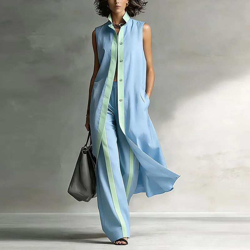 Persephone | Women's Sleeveless Wide-Leg Two-Piece Outfit