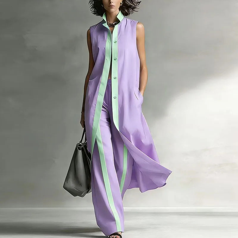Persephone | Women's Sleeveless Wide-Leg Two-Piece Outfit