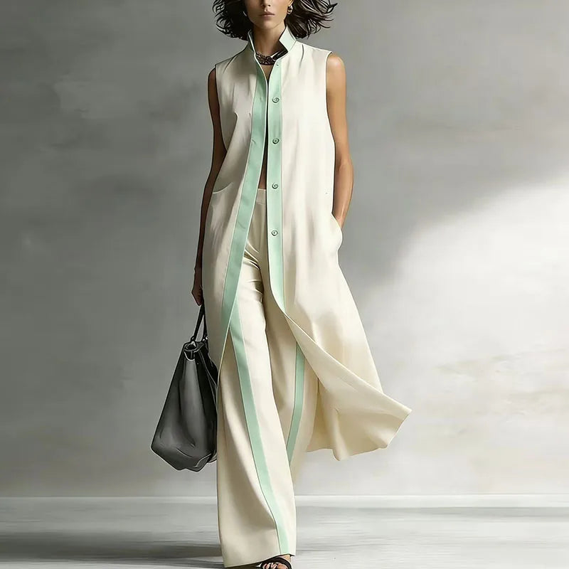 Persephone | Women's Sleeveless Wide-Leg Two-Piece Outfit