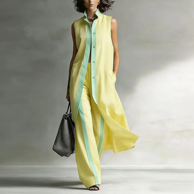 Persephone | Women's Sleeveless Wide-Leg Two-Piece Ensemble