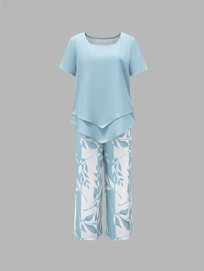 Primrose | Women's Leaf Pattern Two-Piece Ensemble