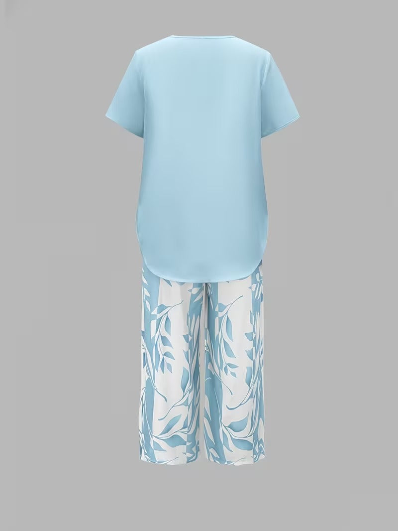 Primrose | Women's Leaf Pattern Two-Piece Ensemble
