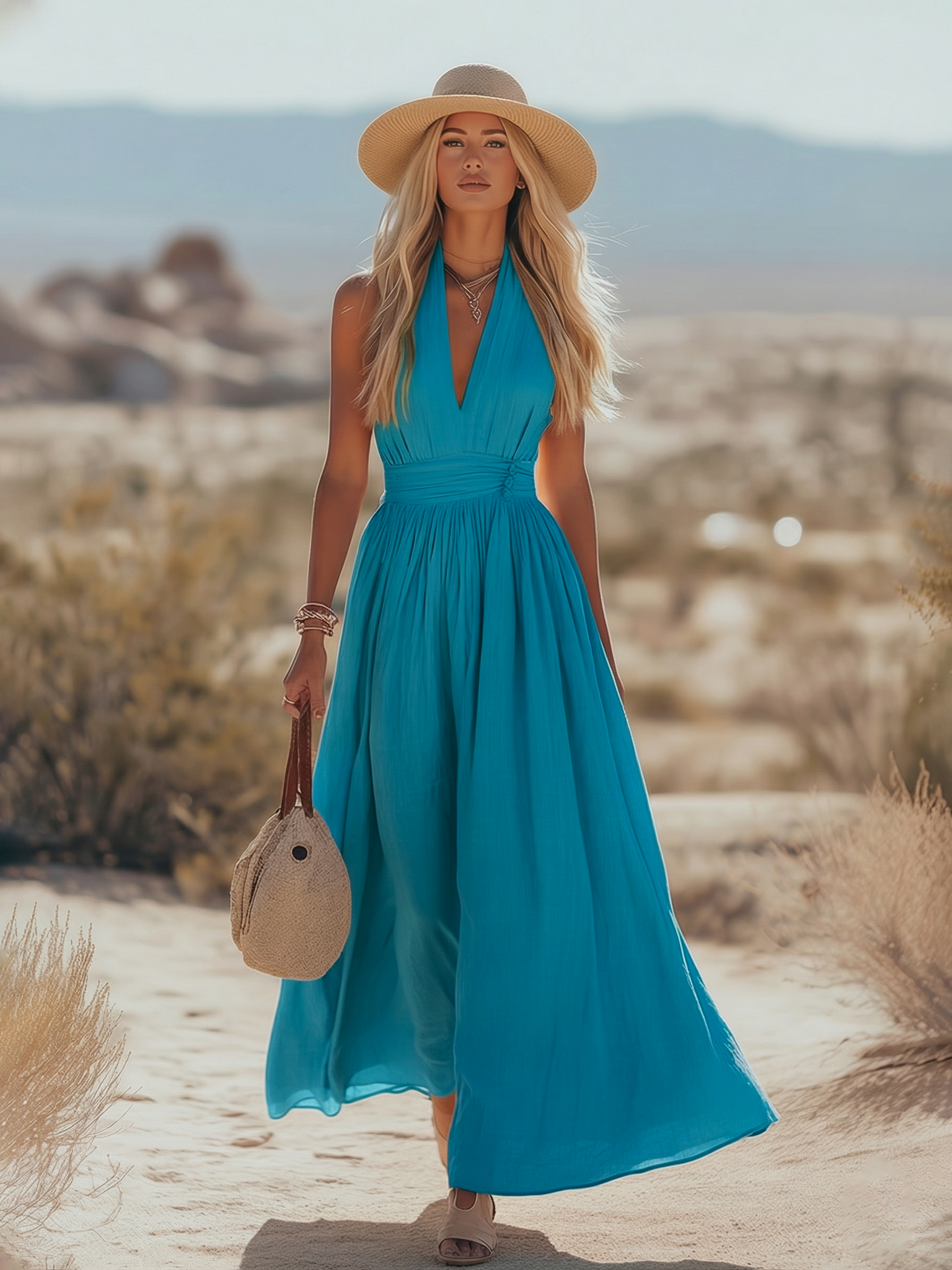 Ravenna | Women's Maxi Dress with Halter Neck
