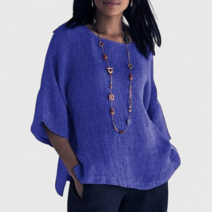 Serena | Women's 3/4 Sleeve Round Neck Blouse