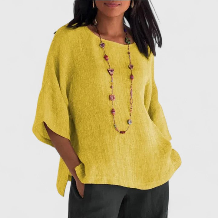 Serena | Women's 3/4 Sleeve Round Neck Blouse