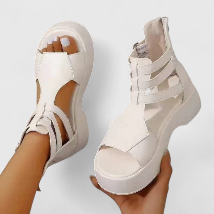Nova Women's Open-Toe Platform Sandals with Ankle Strap