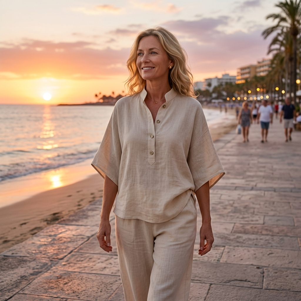 Tabitha | Relaxed Fit Women's Button-Up Blouse Set