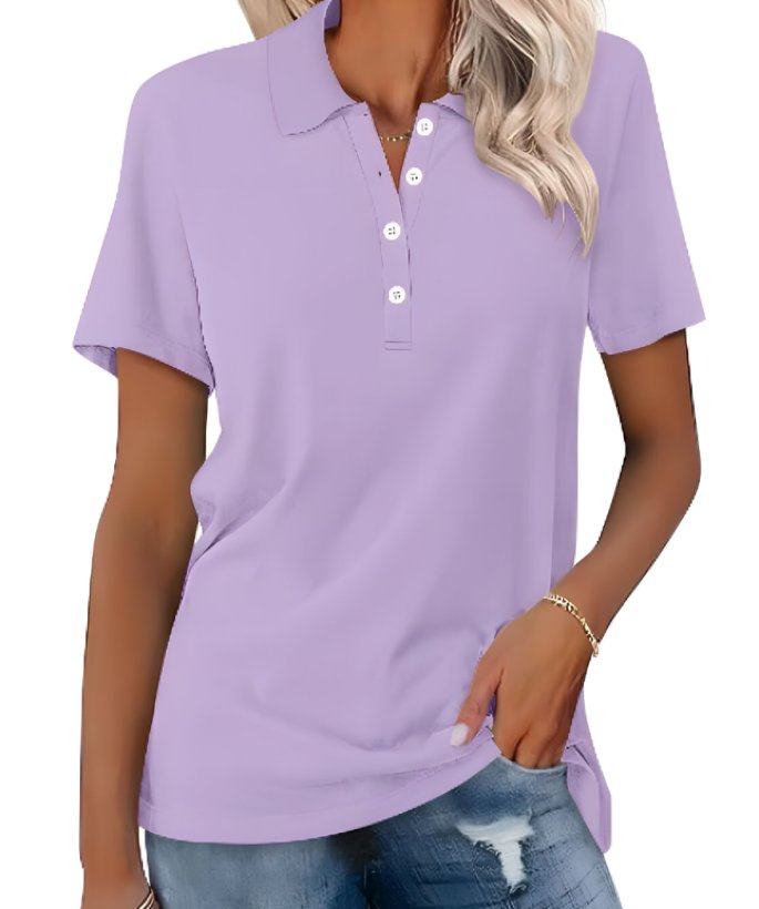 Thessaly | Women's Short Sleeve Polo with Collar