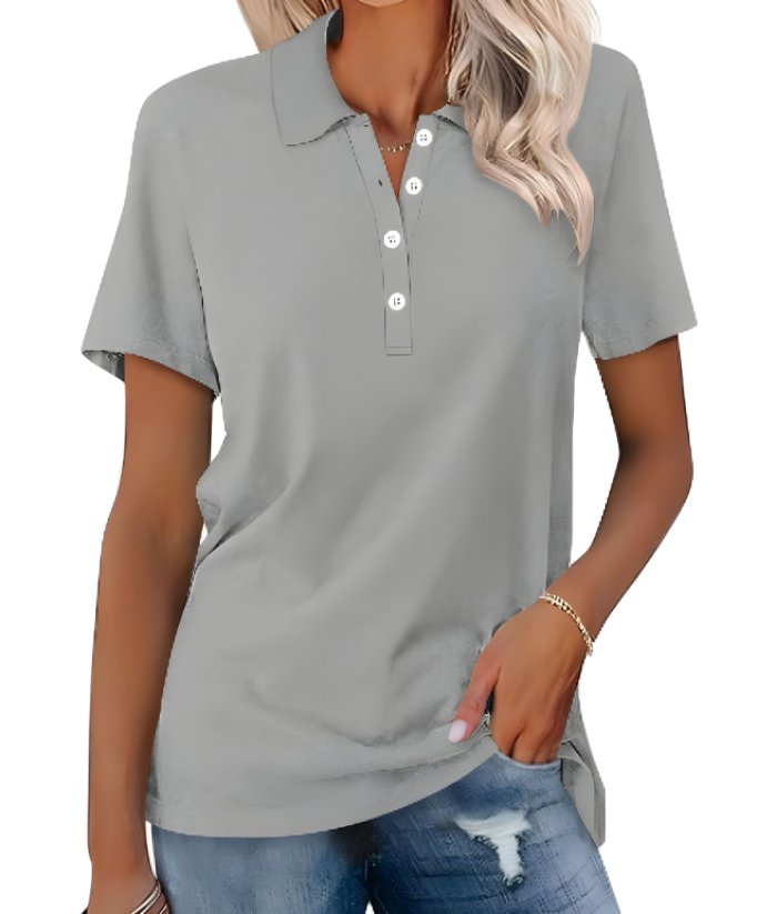 Thessaly | Women's Short Sleeve Polo with Collar