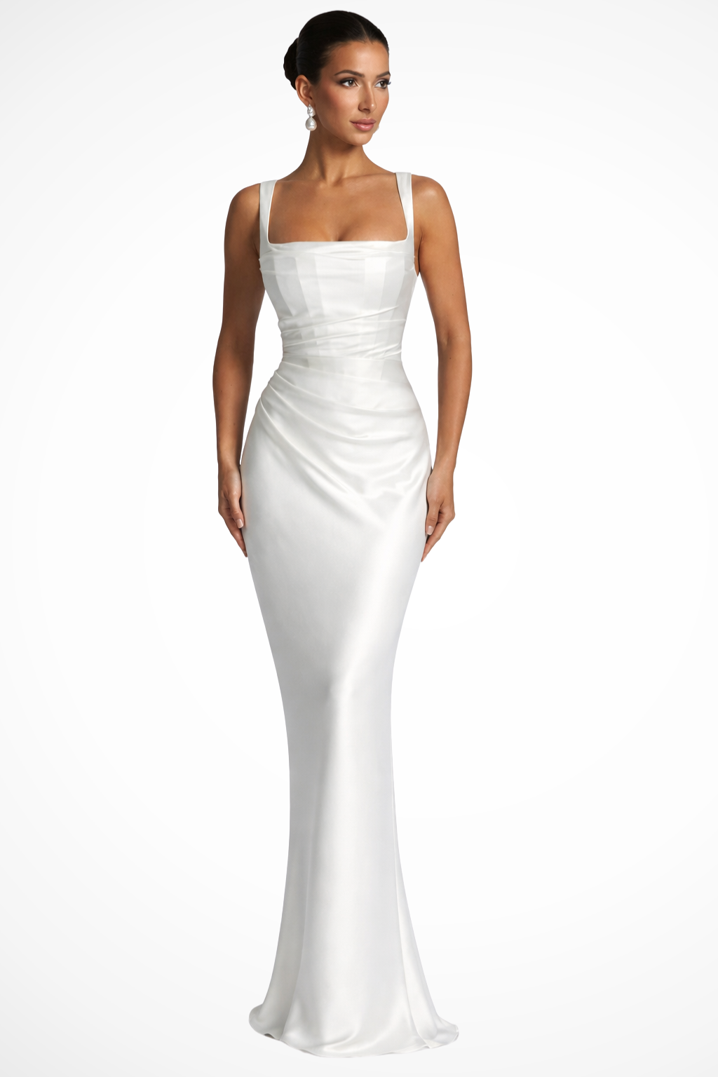 Valentina | Women's Square Neck Maxi Dress for Evening Elegance