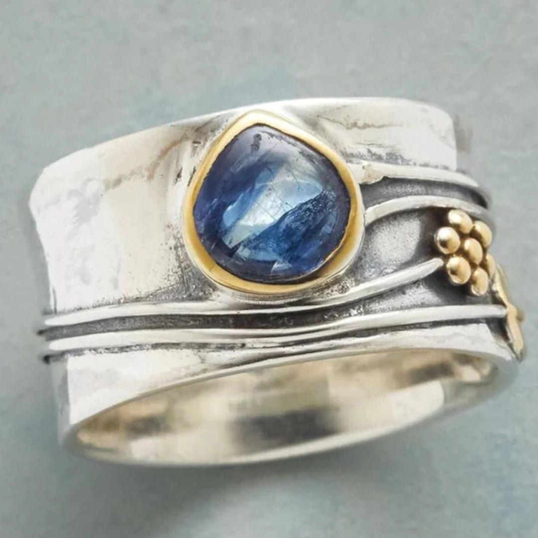 Selene™ | Retro Blue Gemstone Ring