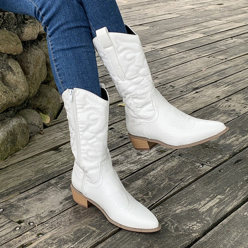 Gracie™ | Chic Metallic Western Boots