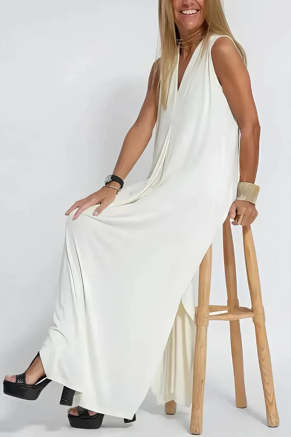Juno™ | Chic Long Dress with Matching Cardigan