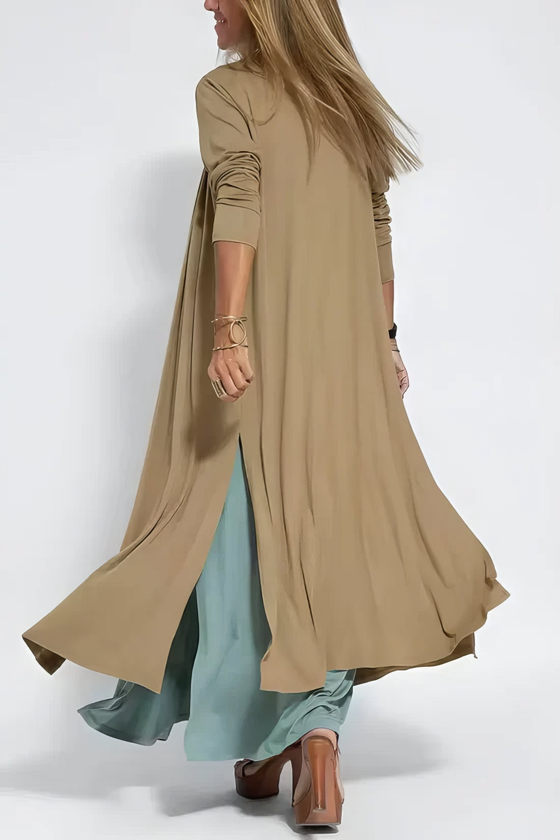 Juno™ | Chic Long Dress with Matching Cardigan